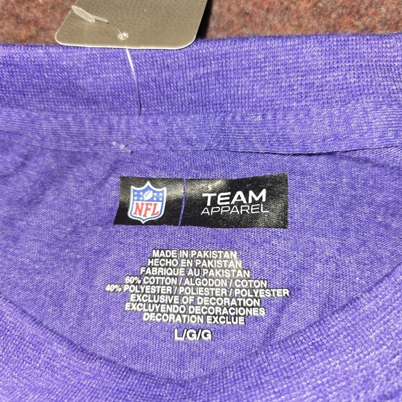 Minnesota Vikings NFL Team Apparel T-Shirt Men's Size Large New, Tags Riped - Picture 4 of 6